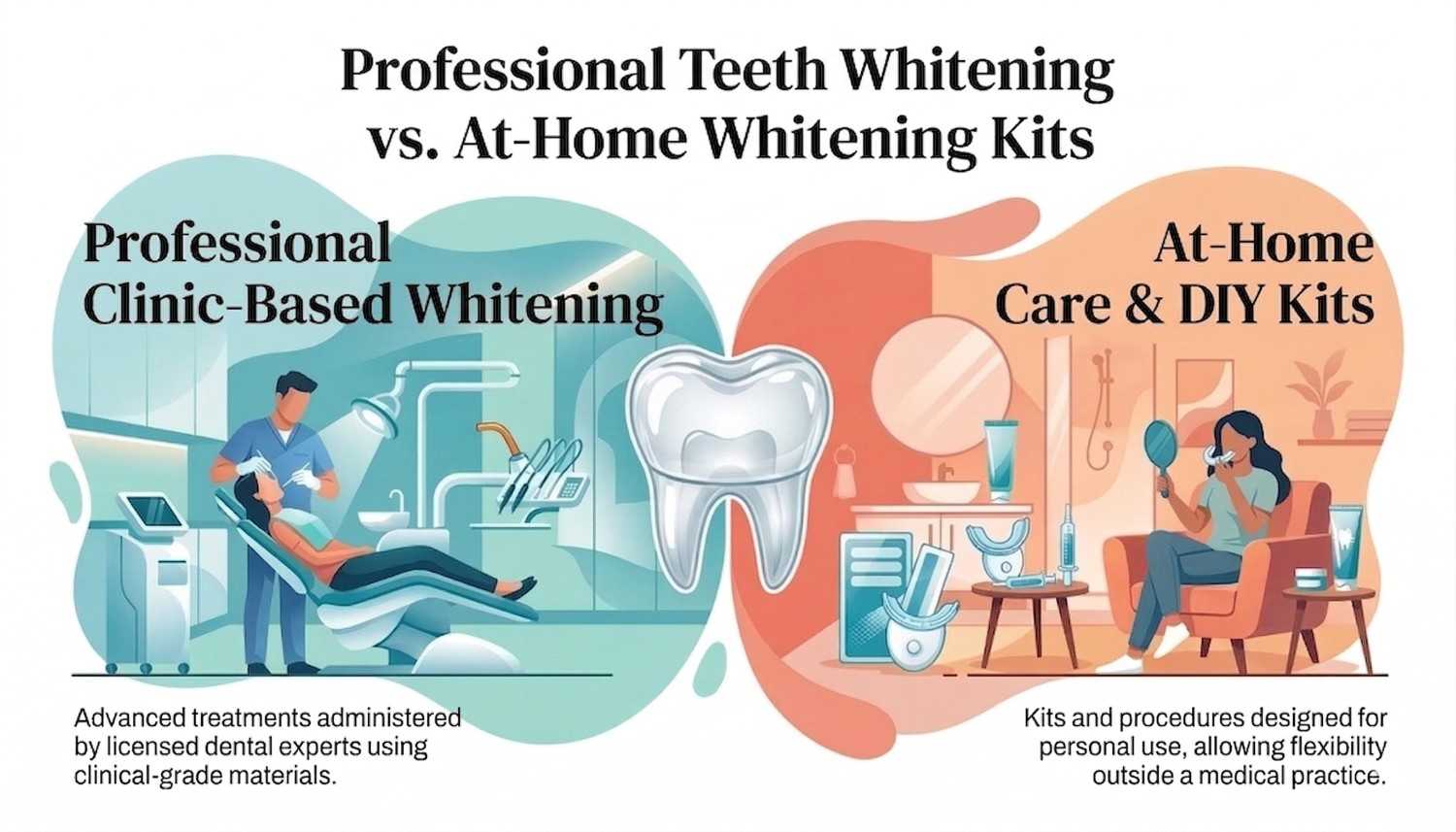 Teeth Whitening Professional vs At Home
